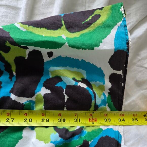 Banana Republic Y2K Babydoll Floral Mini Dress Sz-6 Cotton Silk Green Brown - Picture 8 of 8